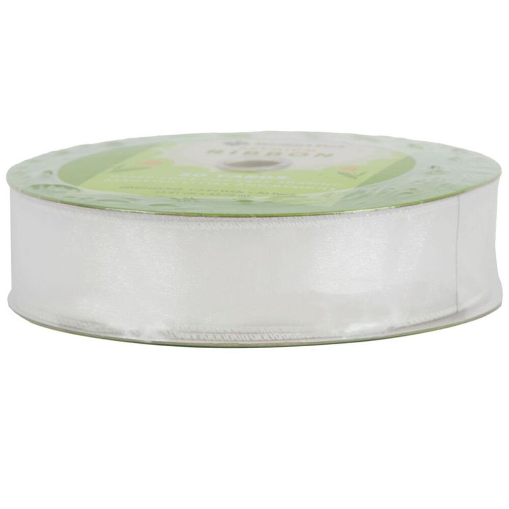 Member's Mark Premium Wired Ribbon 50 Yards 1-1/2 in Width, Sheer White